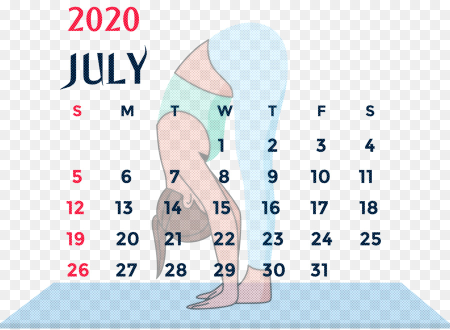 Calendário De Julho De 2020，Datas PNG