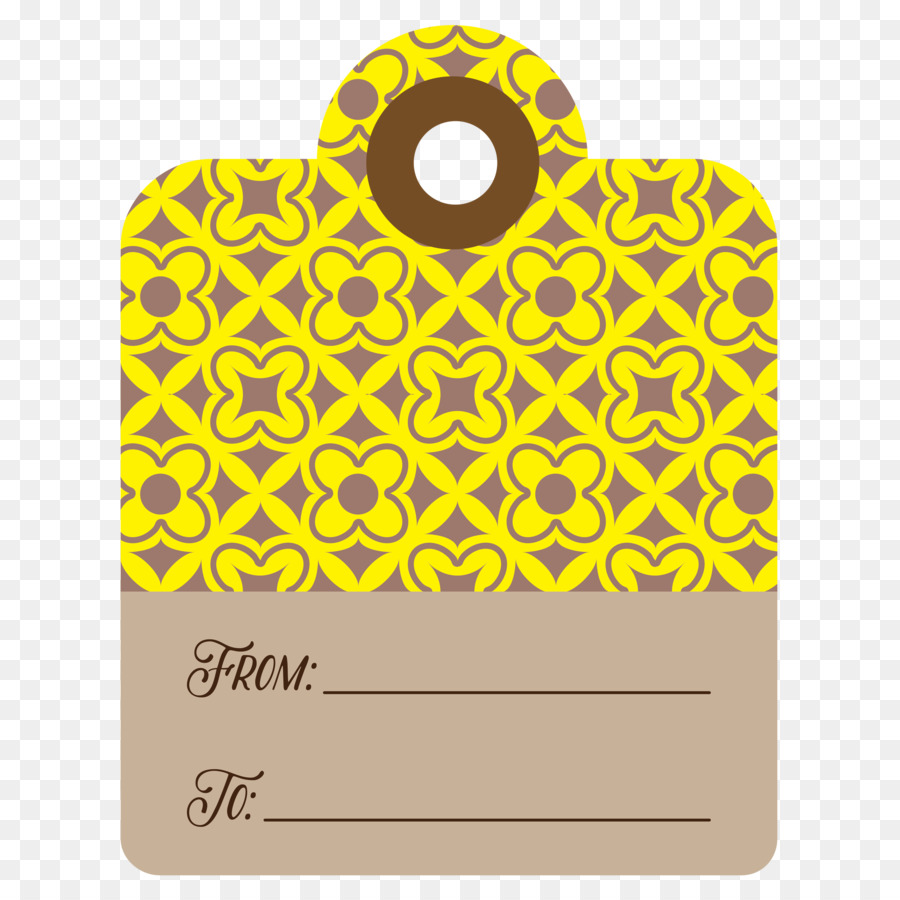 Etiqueta Para Presente，Amarelo PNG