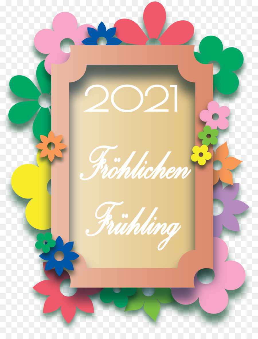 Fröhlichen Frühling 2021，Primavera PNG