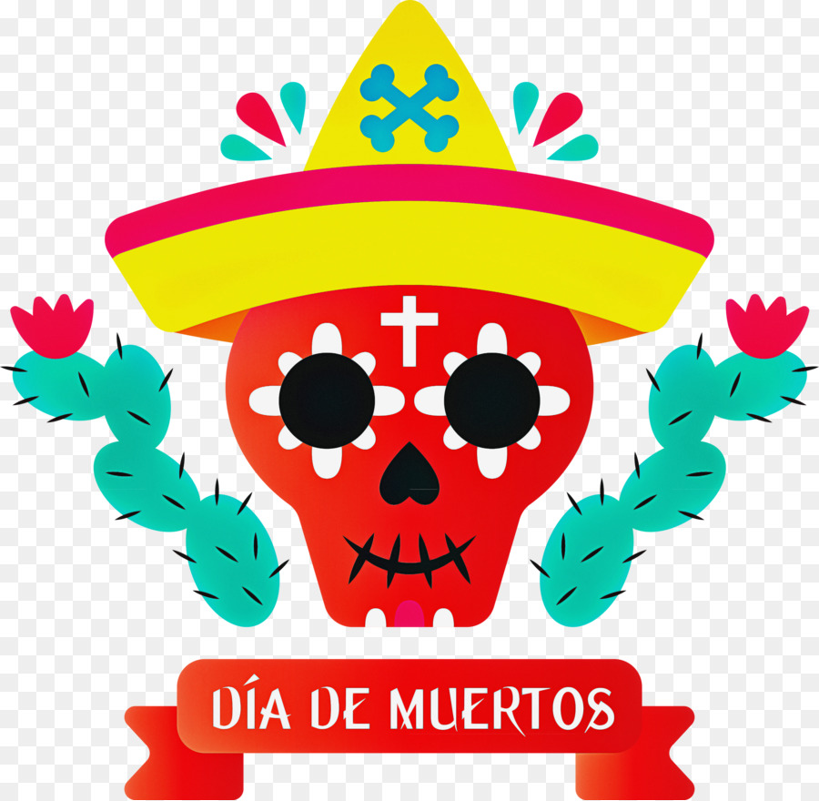 Crânio Do Dia De Muertos，Sombrero PNG