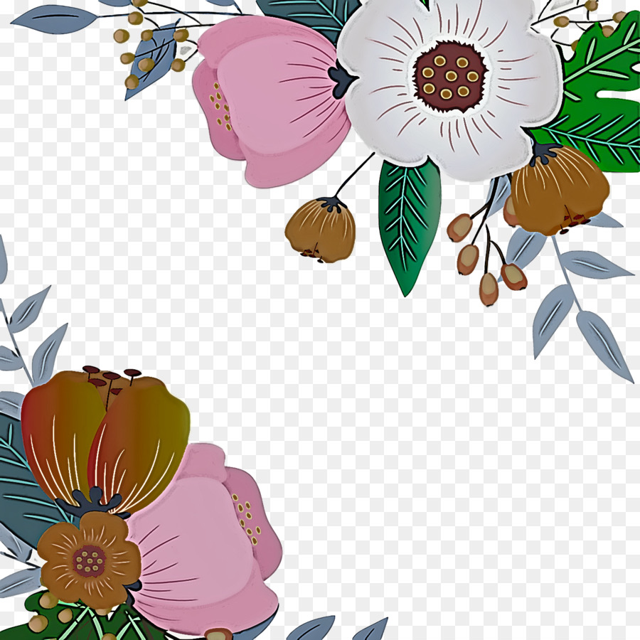 Desenho Floral，Desenho Animado PNG