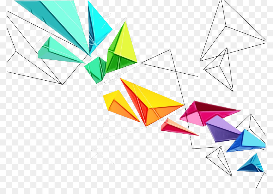 Triângulo，Origami PNG