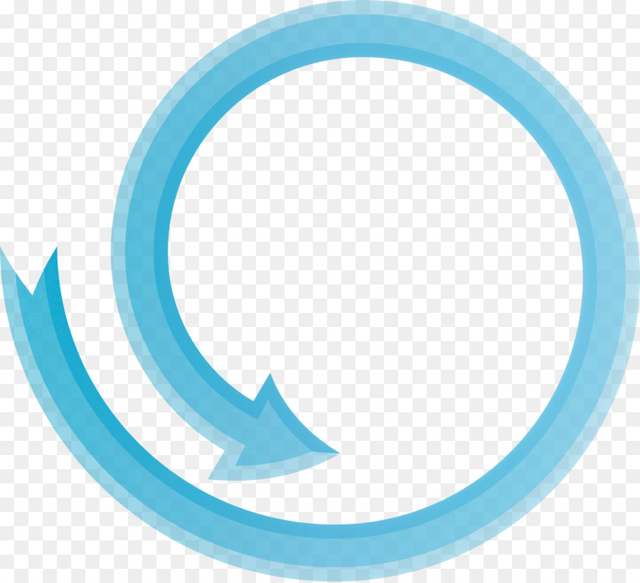 Seta Circular Azul Claro，Círculo PNG