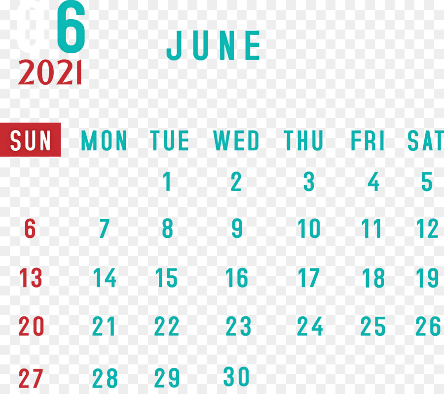 Calendário De Junho De 2021，Datas PNG