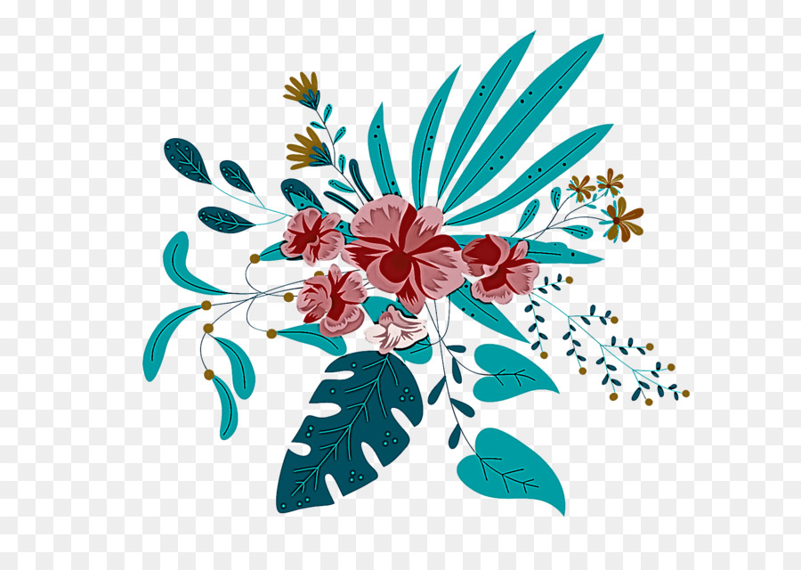 Desenho Floral，Folha PNG