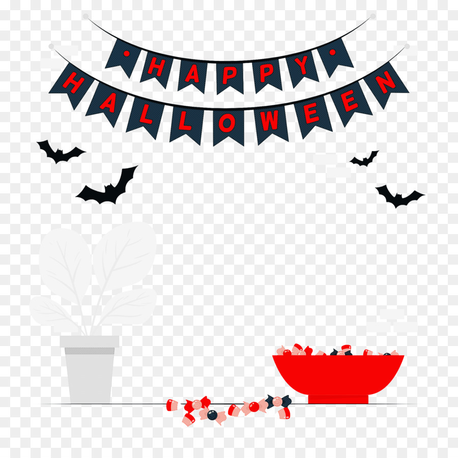 Decoração De Halloween，Bandeira PNG