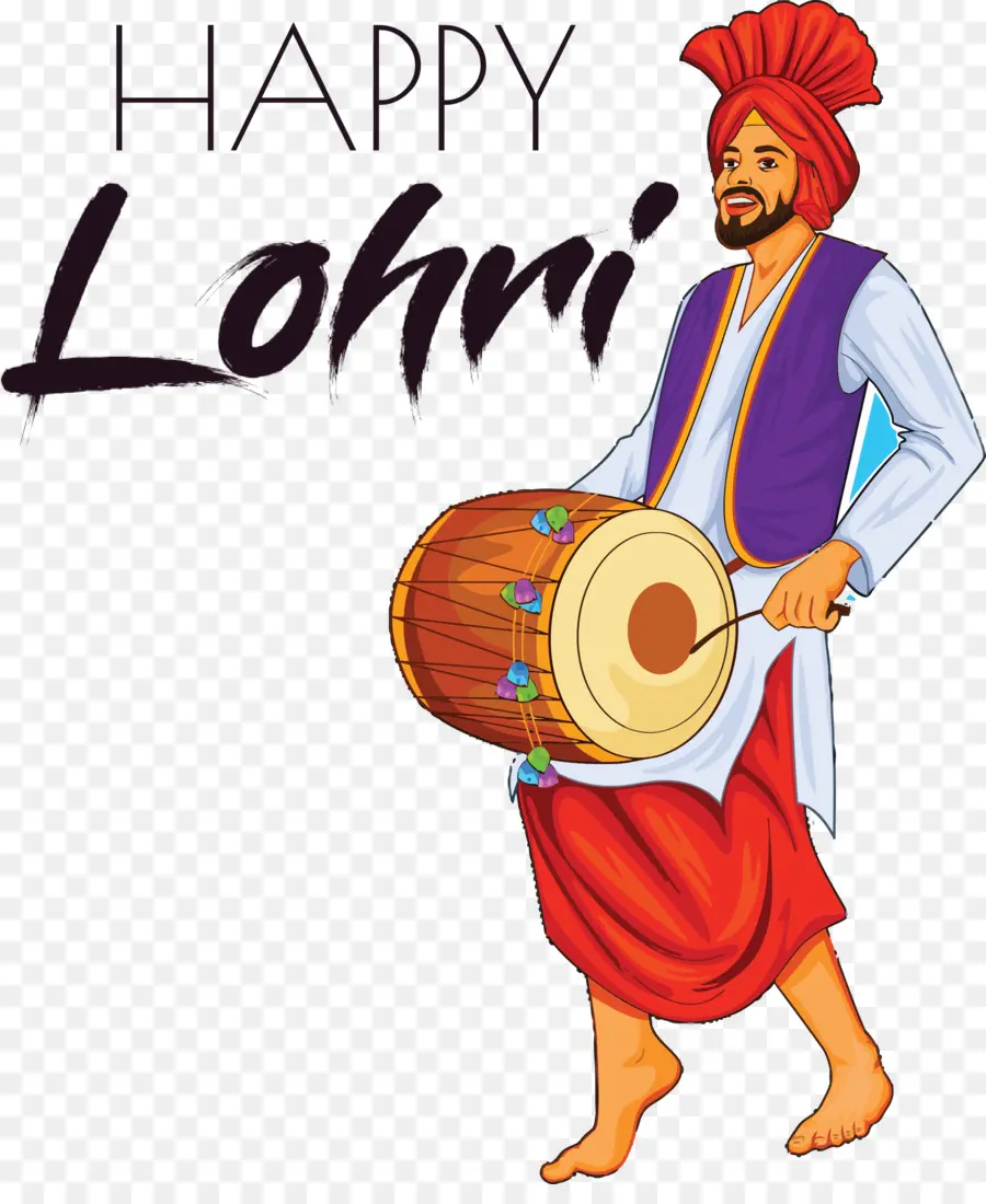 Homem Com Tambor，Lohri PNG