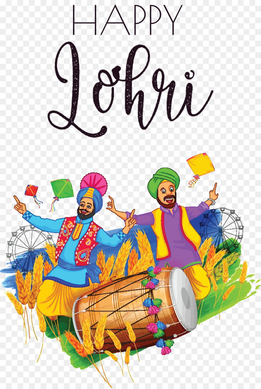 Celebração De Lohri，Tambor PNG