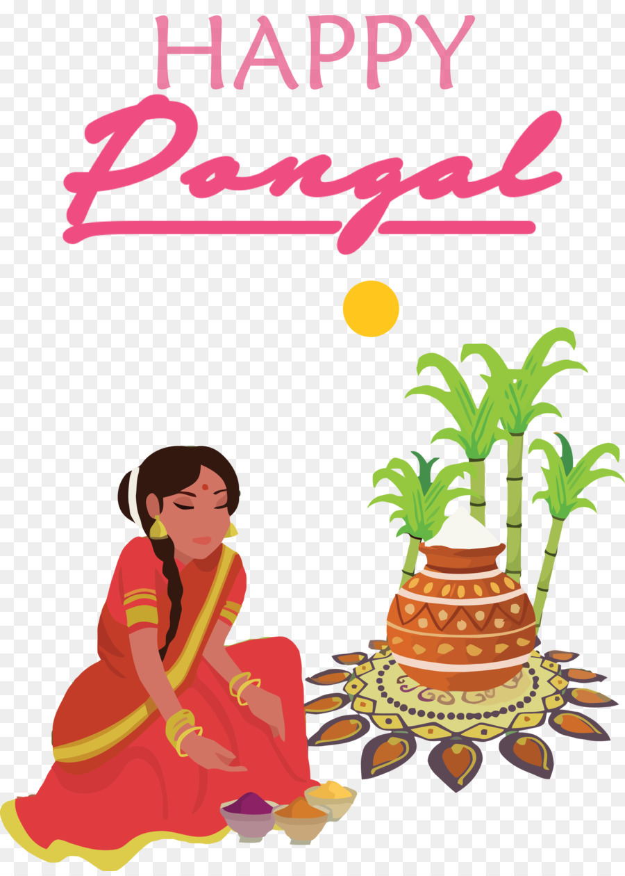 Celebração Pongal，Mulher PNG