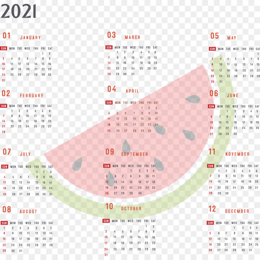 Calendário 2021，Ano PNG