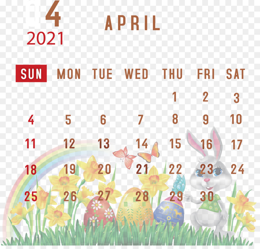 Calendário De Abril De 2021，Abril PNG