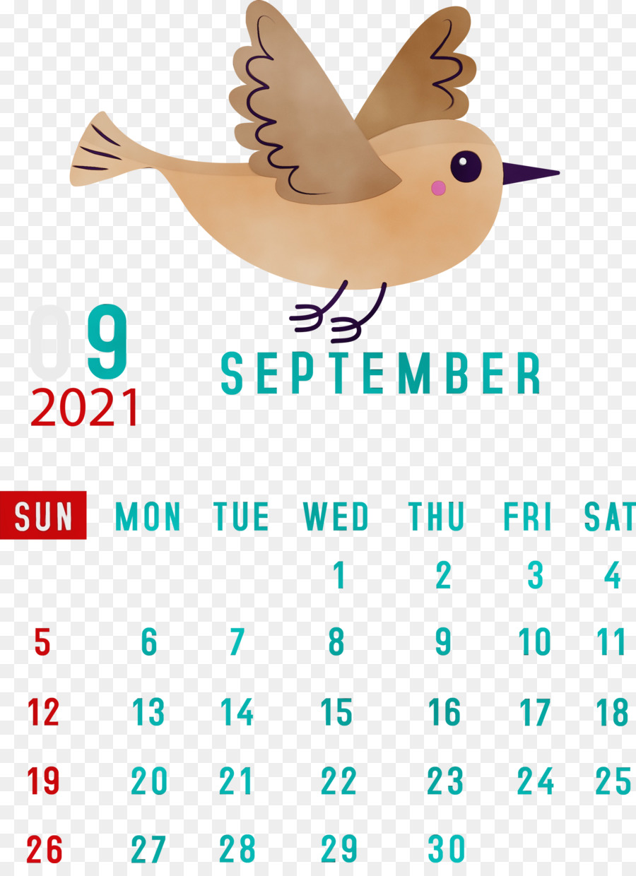 Calendário De Setembro，Pássaro PNG