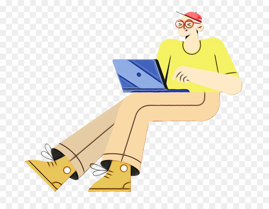 Homem Com Laptop，Computador PNG