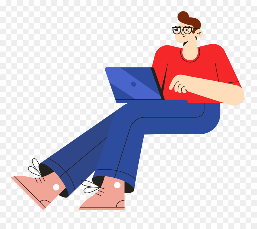 Homem Com Laptop，Computador PNG