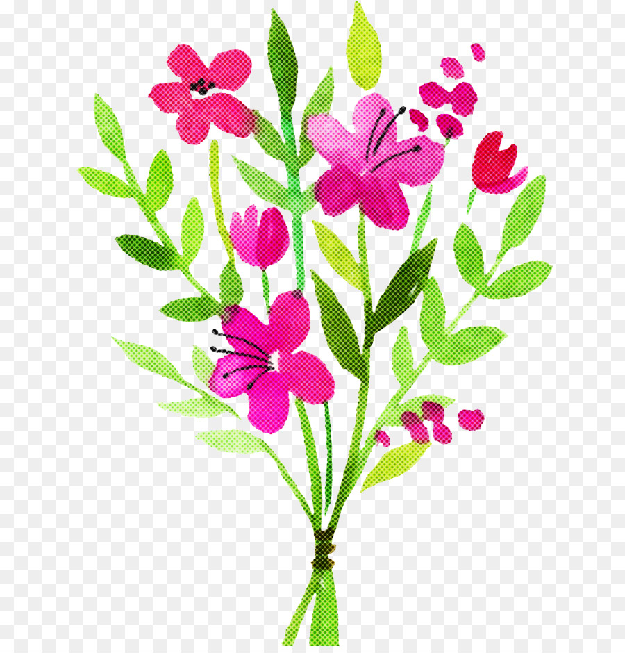Planta De Haste，Design Floral PNG