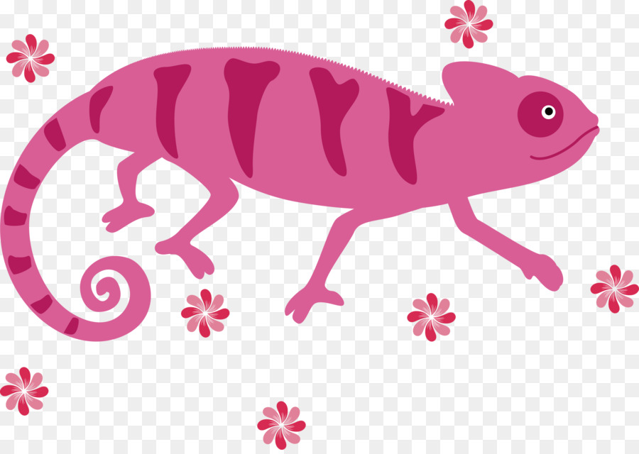 Camaleão Rosa，Lagarto PNG