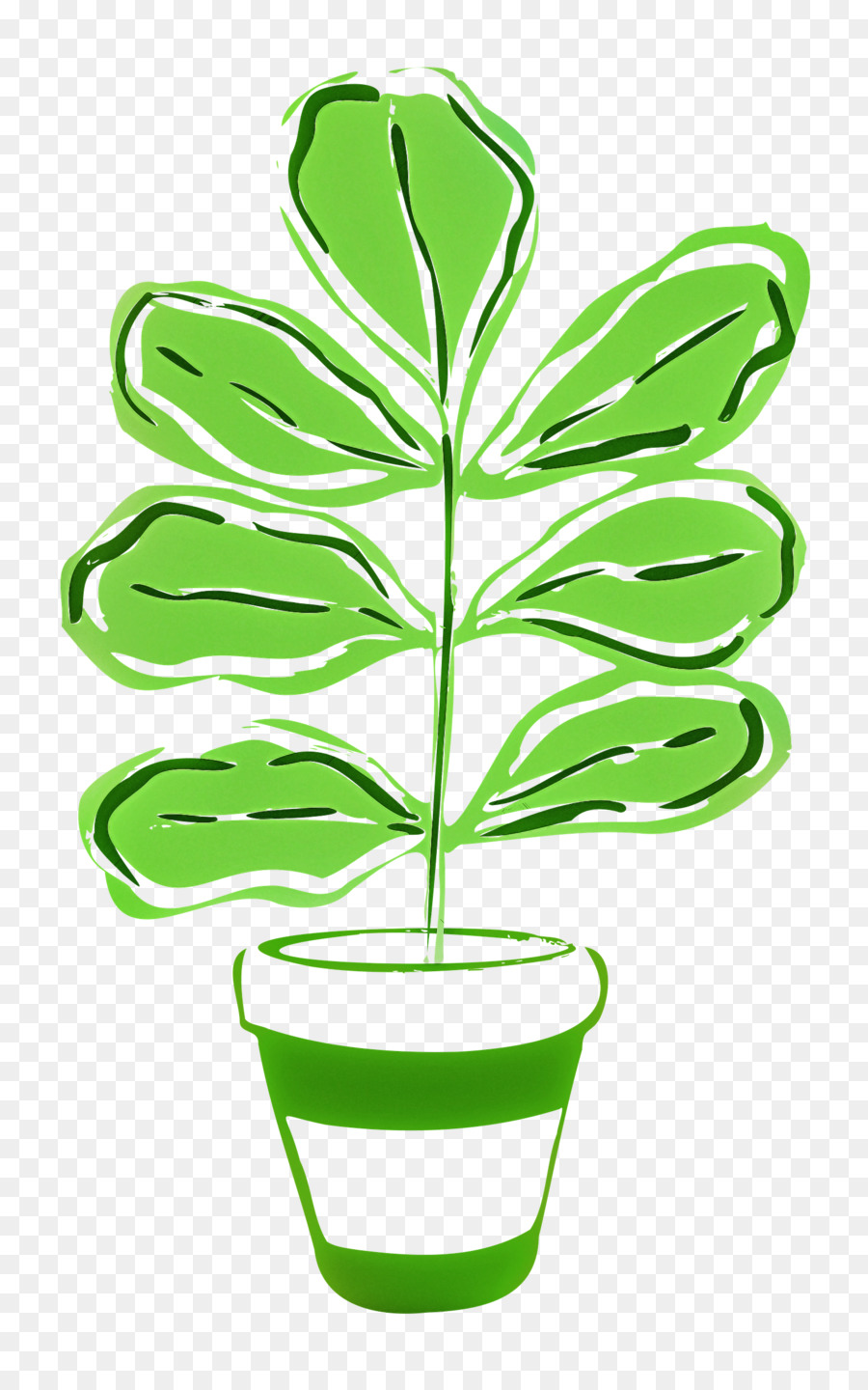 Flowerpot，Folha PNG