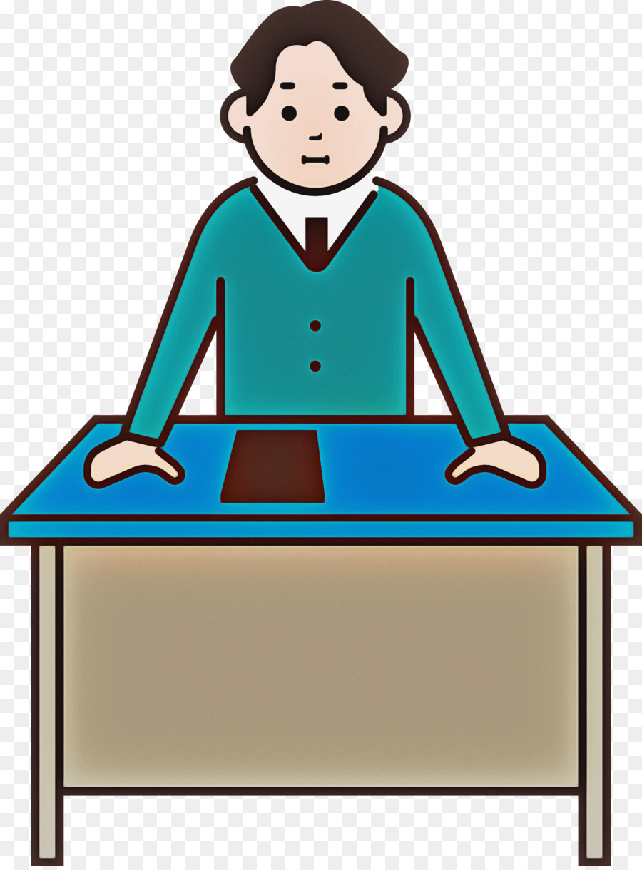 Homem Na Mesa，Escritório PNG