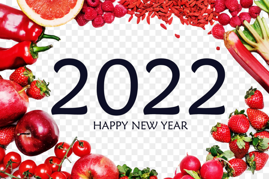 2022 Feliz Ano Novo Com Frutas，Frutas PNG