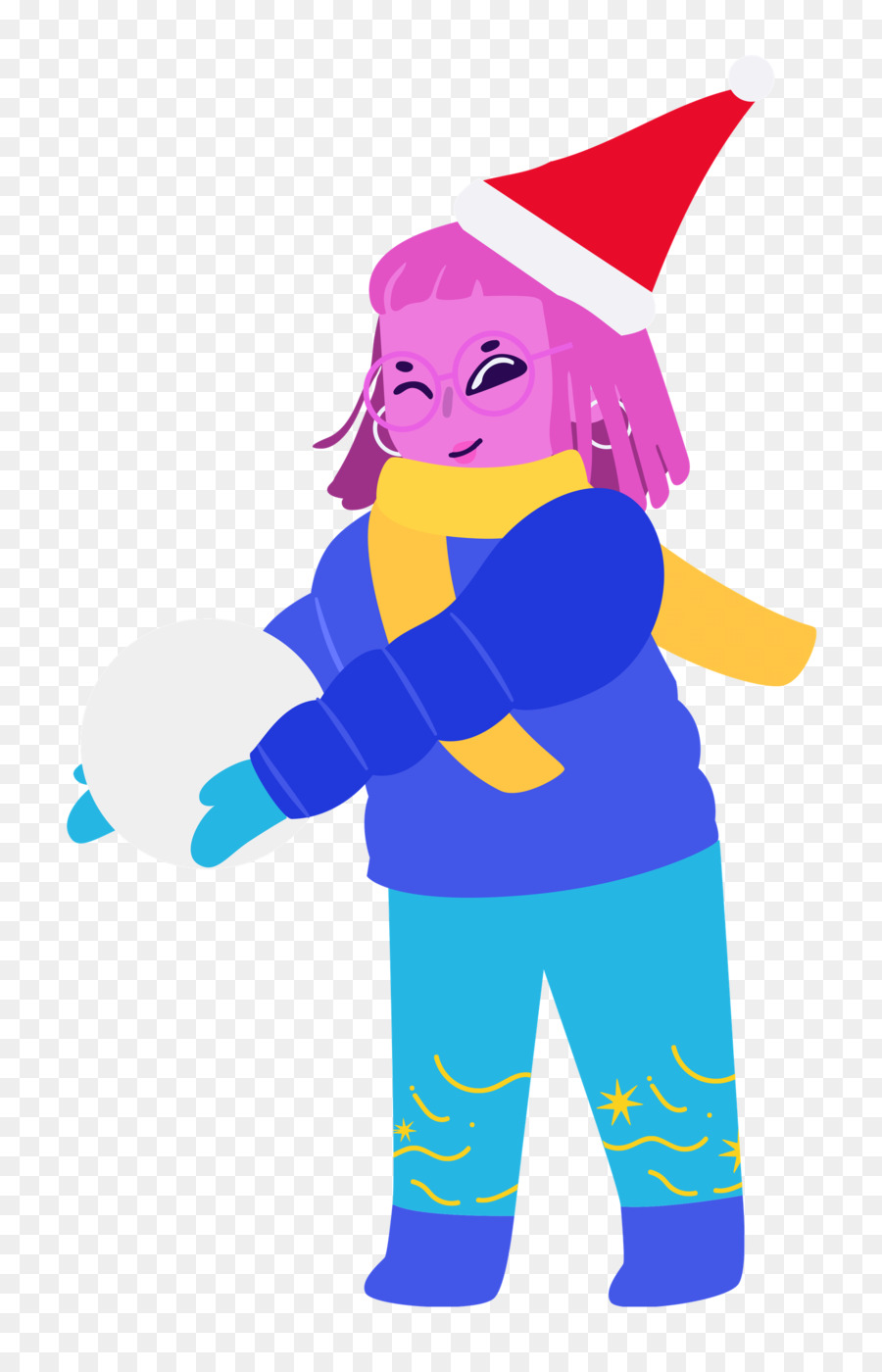 Menina Com Bola De Neve，Inverno PNG