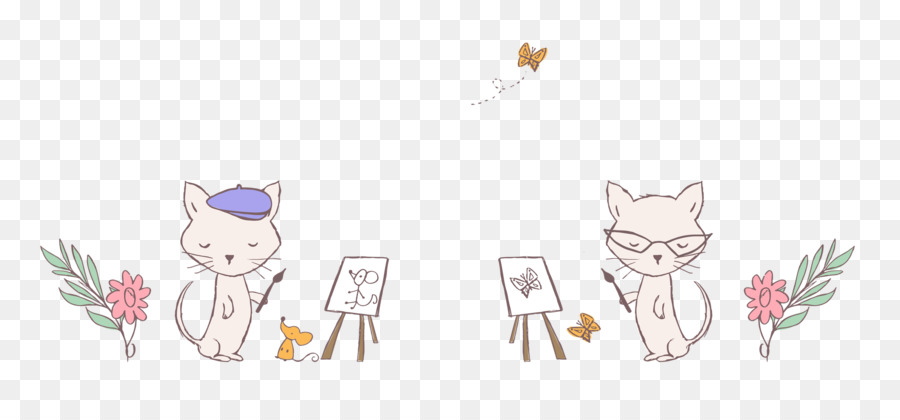 Gato，Arte De Linha PNG