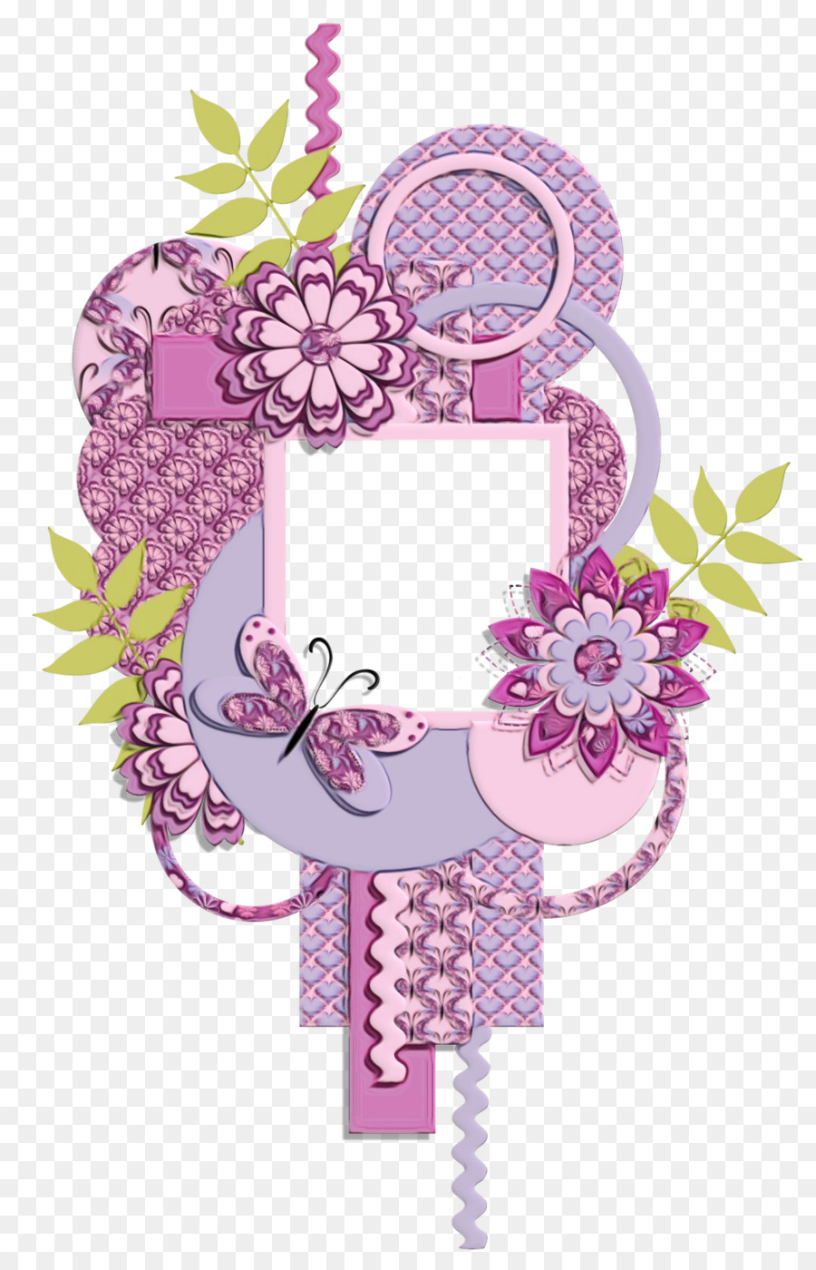 Design Floral，Quadro De Imagem PNG