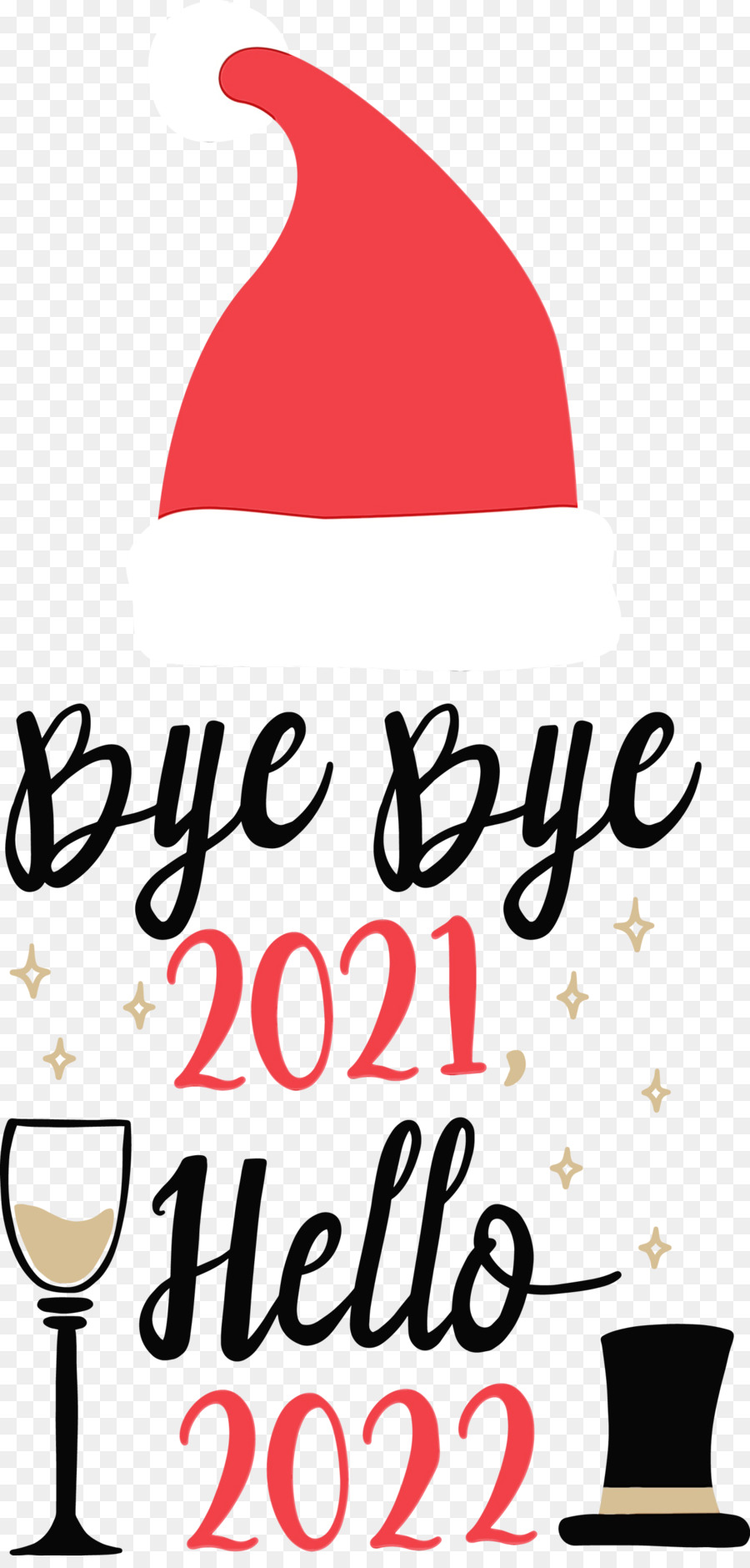 Tchau Tchau 2021 Olá 2022，Ano Novo PNG