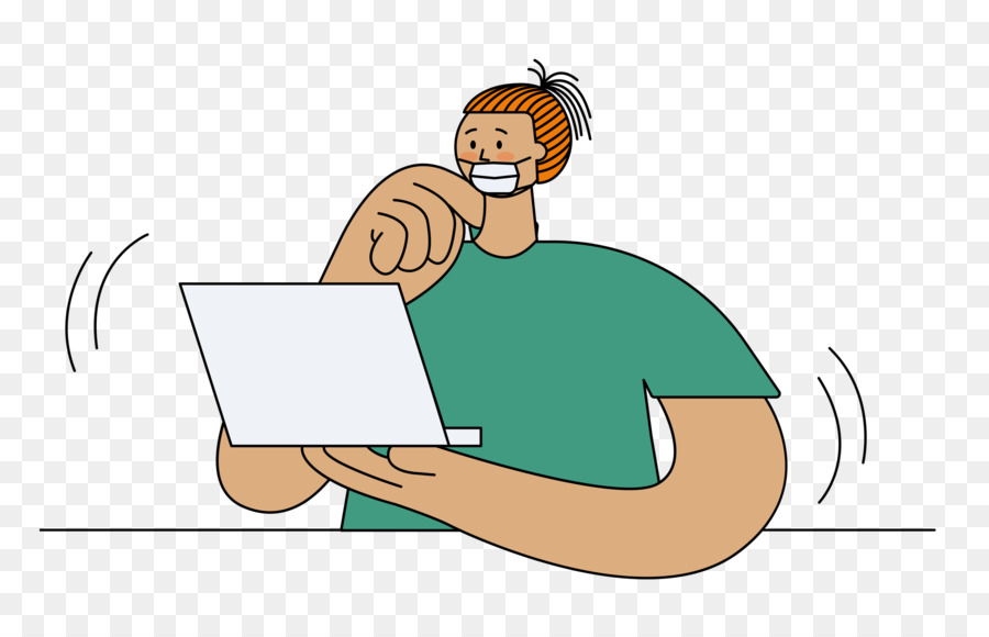 Homem Com Laptop，Computador PNG