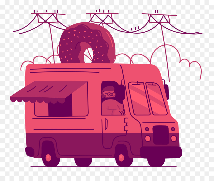 Caminhão De Comida，Rosquinha PNG