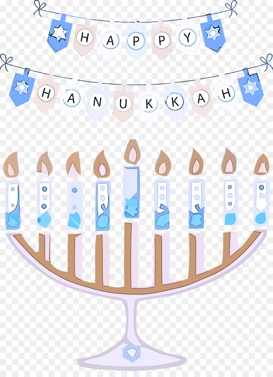 Decorações De Hanukkah，Menorá PNG