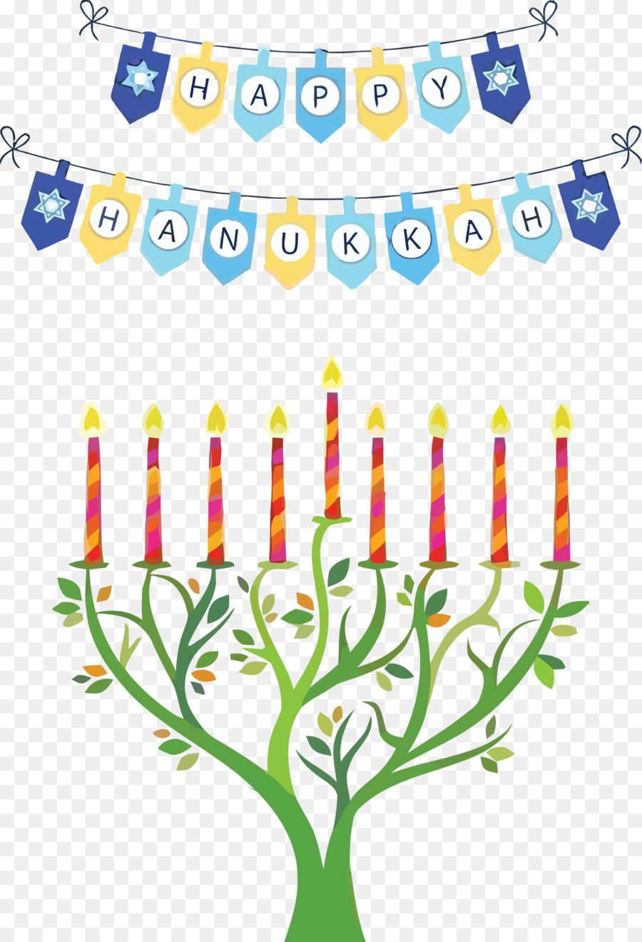 Hanukkah，Menorah De Hanukkah PNG