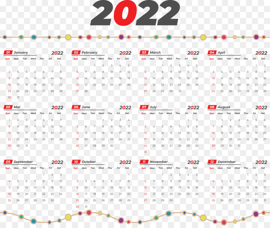 Calendário 2022，Datas PNG