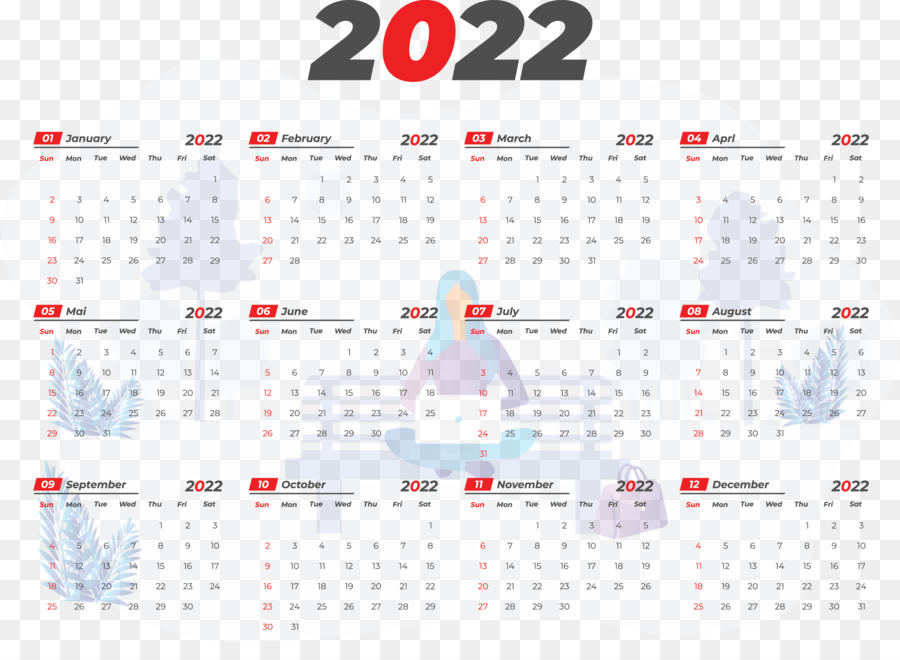 Calendário 2022，Ano PNG