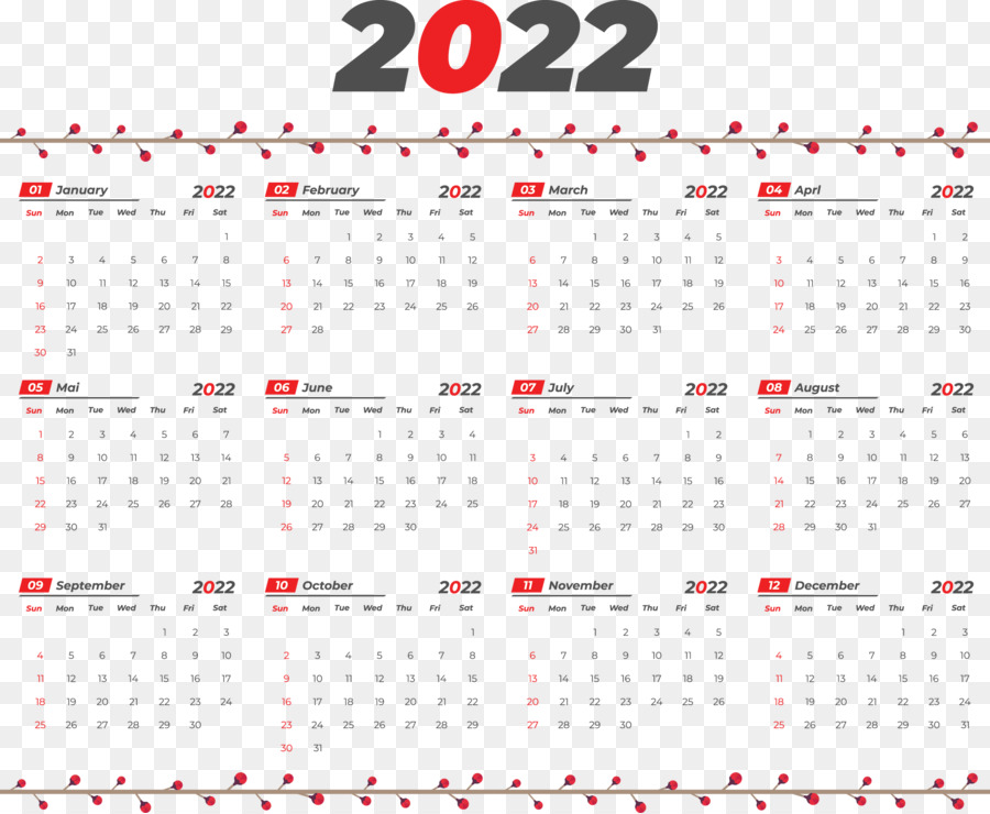 Calendário 2022，Datas PNG