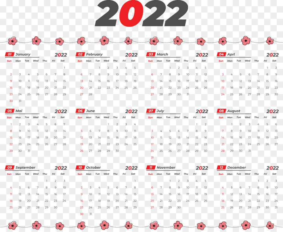 Calendário 2022，Datas PNG