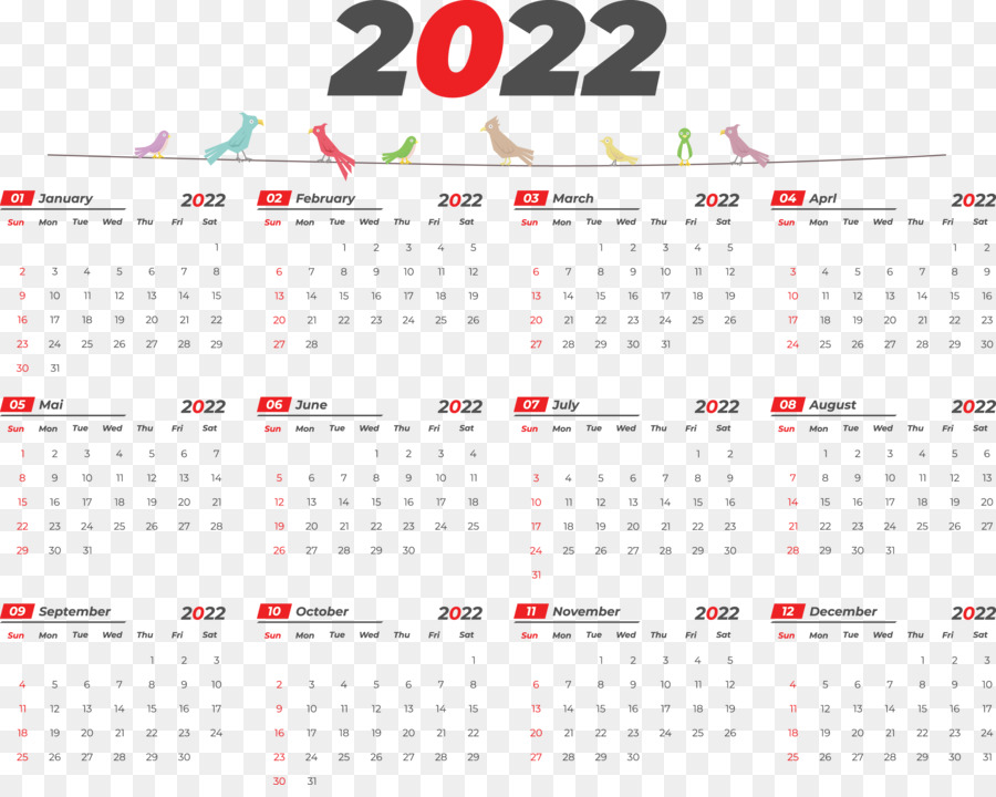 Calendário 2022，Datas PNG