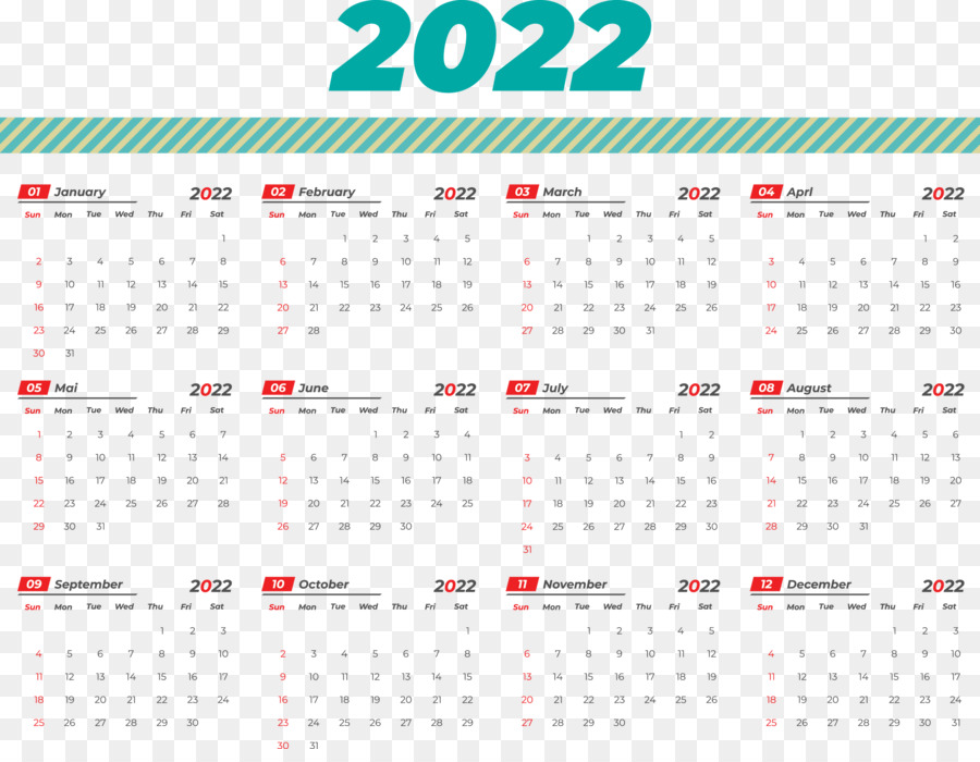 Calendário 2022，Datas PNG