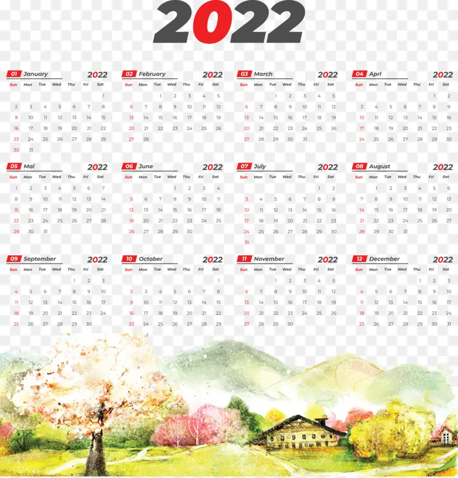 Calendário 2022，2022 PNG