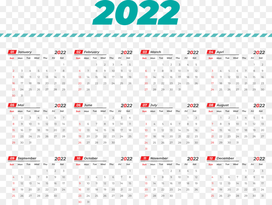 Calendário 2022，Datas PNG