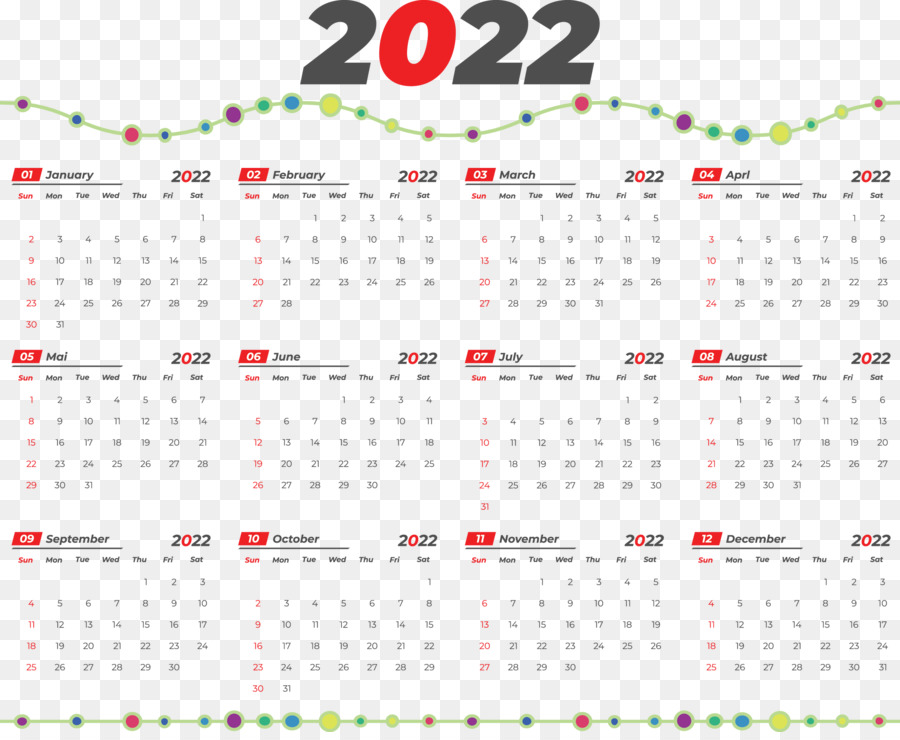 Calendário 2022，Ano PNG