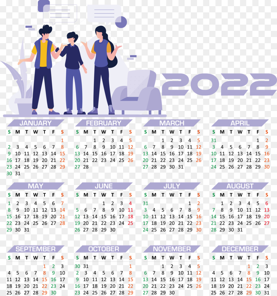 Calendário 2022，Meses PNG