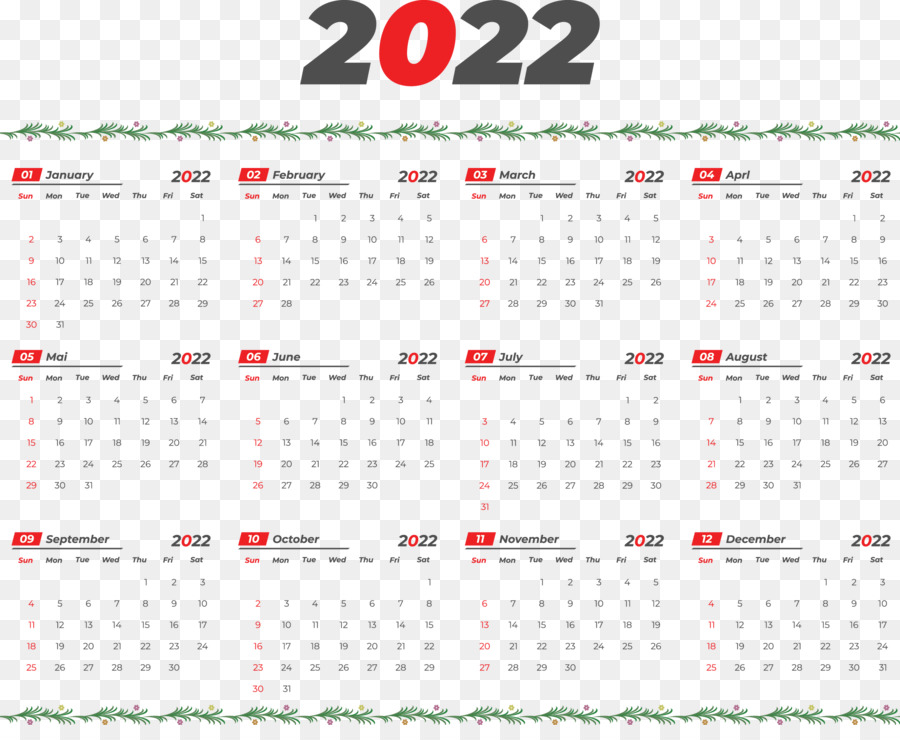 Calendário 2022，Datas PNG