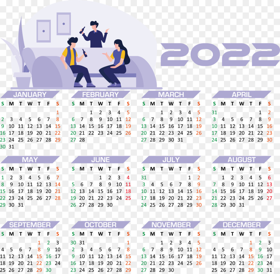 Calendário 2022，Meses PNG