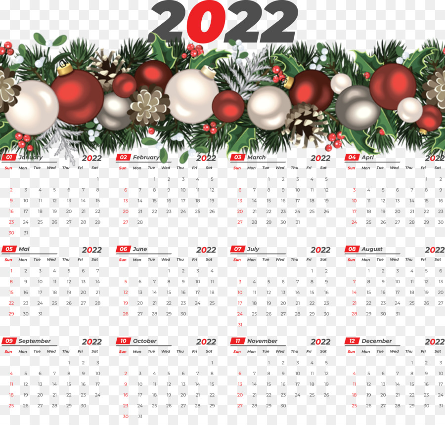 Calendário 2022，Ano PNG