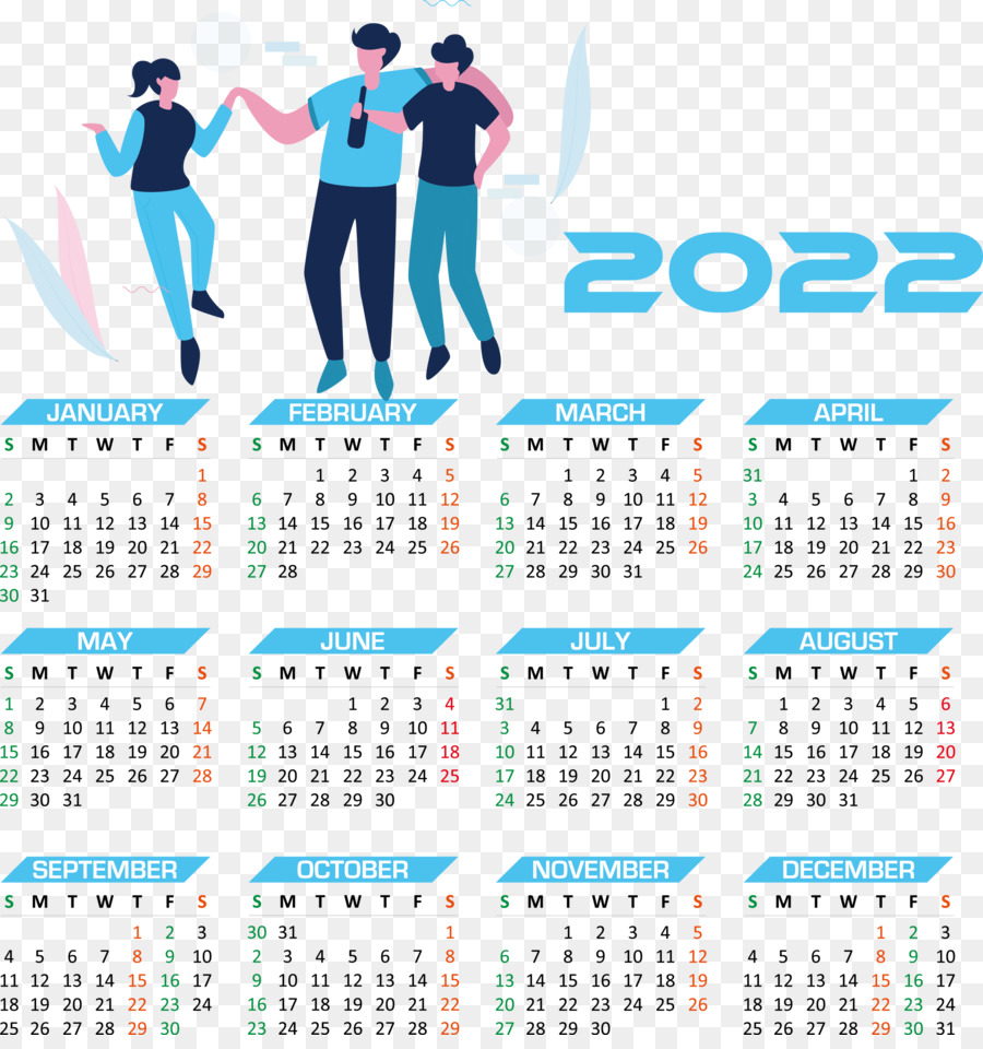 Calendário 2022，Ano PNG