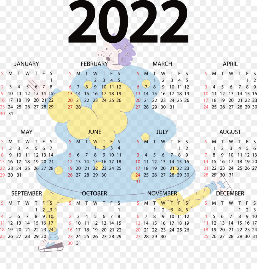 Calendário 2022，Ano PNG