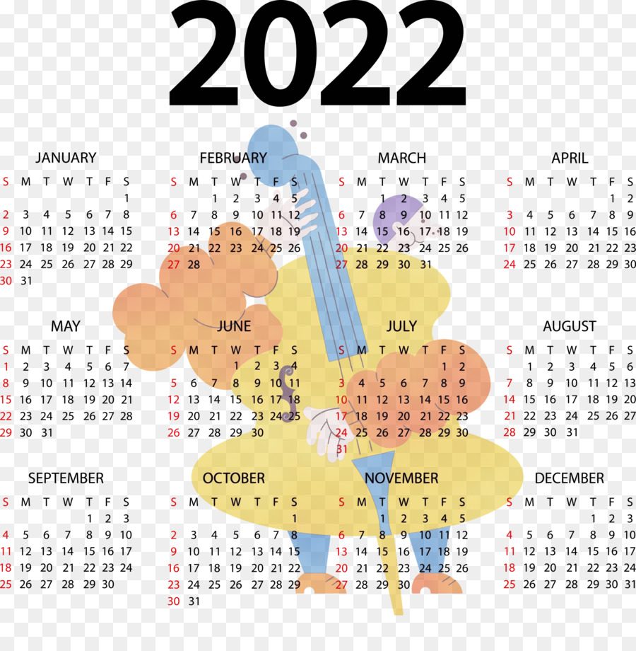 Calendário 2022，Ano PNG