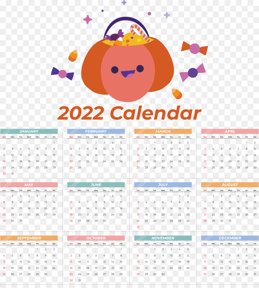 Calendário 2022，Abóbora PNG