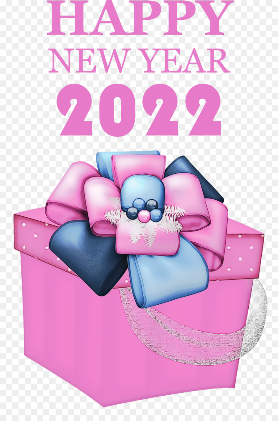 Caixa De Presente Rosa，Ano Novo PNG