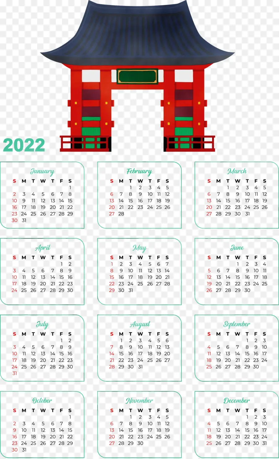 Calendário 2022 Com Pagode，2022 PNG